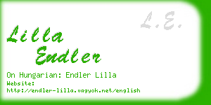 lilla endler business card